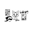 Kit Quadros Vazados Love Cat