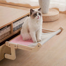 Cama de Madeira Ajustável para Gatos